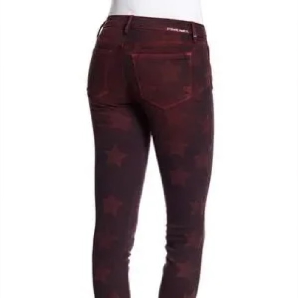 Women's Star Patterned Ankle Jeans - Picture 3 of 6